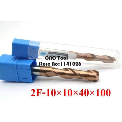 1PCS HRC60 Extend carbide alloy Milling cutter 2flute 2F-10*10*40*100L,high tungsten steel milling cutter,CNC milling tools
