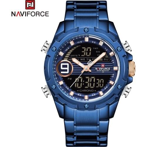 2020 NAVIFORCE Luxury Brand Men Fashion Sport LED Watches Mens Water Resistant Quartz Date Watch Man Watch