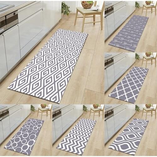 2021 New Material Bathroom Entrance Door Mat Washable Non-slip Kitchen Floor Mat Bedside Bedroom Kitchen Area Rugs Modern Carpet