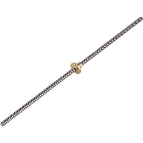 350mm Length 8mm Lead Screw Rod Stainless Steel with Nut Z Axis for 3D Printing General Machine Tool