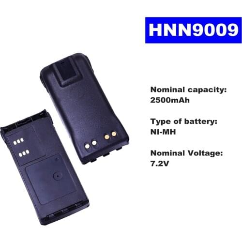 7.2V 2500mAh NI-MH Radio Battery HNN9009 For Motorola Walkie Talkie GP320/340/338/360/380 PTX760/960 PRO-5150 Two Way Radio
