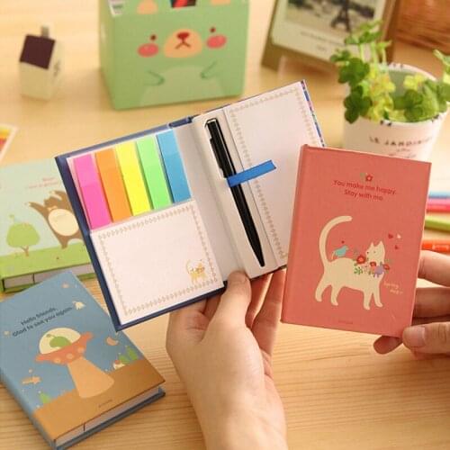8PC/lot Cute Cartoon animals Rainbow note Memo Paper Sticker Stationery Office Accessories School Supplies wholesale
