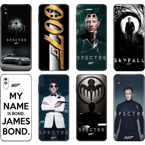 Black tpu Case For Xiaomi Redmi 7A 8 8A 9 9A 9C Case Redmi Note 8T 8 Pro T Note 9 9S 9 Pro Case 007 Spectre James Bond Skyfall