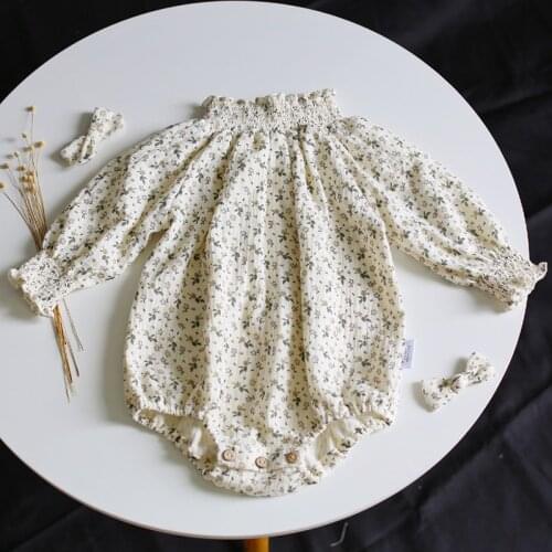 0-2Yrs 2020 New Spring Autumn Infant Baby Rompers Baby Girls Long Sleeve Floral Clothes Rompers Baby Girls Rompers