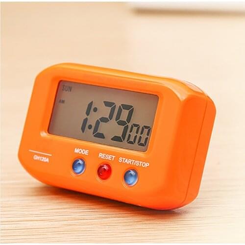 Mini Electronic Alarm Clock with Calendar, Stopwatch, Snooze and Backlight Function Digital LCD Home Travel Car Alarm Clock