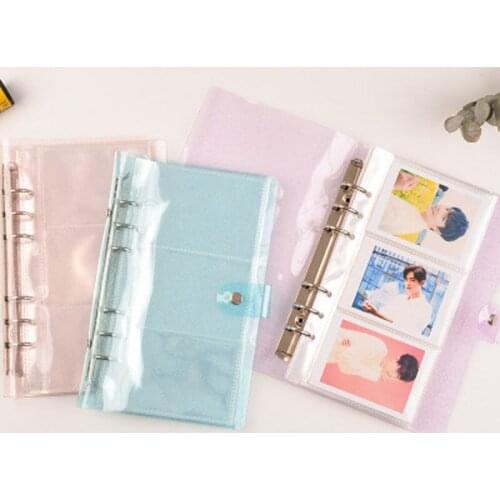 A6 Photo frame Transparent Loose Leaf Binder Notebook Inner Core Cover Note Book Planner Office Stationery Supplies