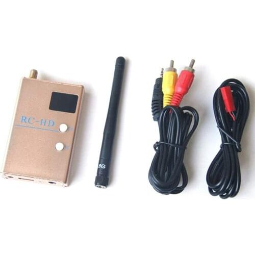 Hot FPV 5.8GHz 48 Channels RC-HD Video Receiver 1080P HDMI Output & A/V and Power Cables with 2DBi Antenna for FPV Racing Drone