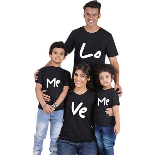 Cotton Mama and daughter print mommy and me clothes Summer Fashion tshirt baby girl clothes family women mom girl boys t shirt