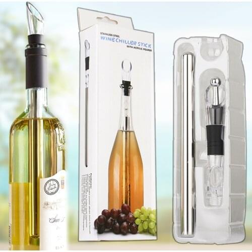 Red Wine Popsicle Stainless Steel Wine Bar Ice Wine Bar Frozen Cooling Bar Decanter