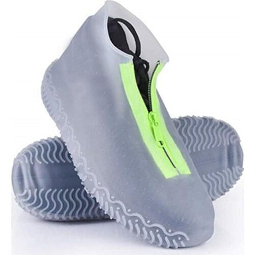 Cover shoes women transparent zipper silicone overshoes covers men waterproof covers shoe rainreusable covers shoes