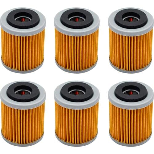 6pcs Oil Filter for YAMAHA YFM350R YFM 350R RAPTOR 350 2008-2013 YFM350X YFM 350X WARRIOR 350 1987-2004 YFM400 2000 2004