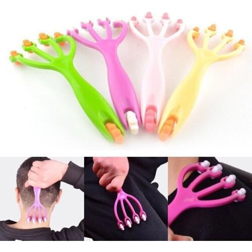 Scalp Massagers Handheld Four-jaw Ball Cervical Vertebra Massager Head Scratching Massage Tool M2