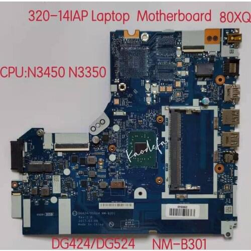 For Lenovo Ieadpad 320-14IAP Laptop Motherboard CPU:N3450 N3350 DG424/DG524 NM-B301 100% Test ok