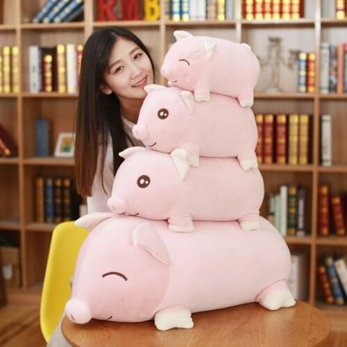 Cute Pink Pet Blink Close Eyes Pig Plush Toy Stuffed Plush Stuffed Animals Pig Pillow Soft Toys For Children Big Eyes Gift Toys