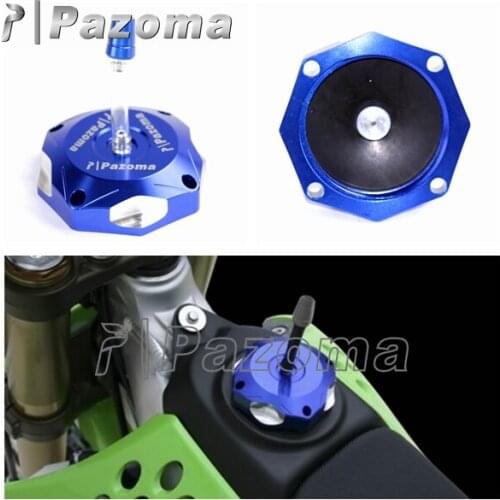 PAZOMA CNC Motorcycle Blue Reseroir Caps Fuel Gas Tank Cap Cover For Suzuki LT-R450 2006-2009 LT-Z400/Z 2009