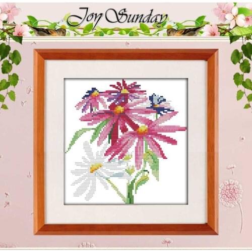 Daisy patterns counted Cross Stitch 11CT 14CT Cross Stitch Set Wholesale DIY flower Cross-stitch Kit Embroidery Needlework