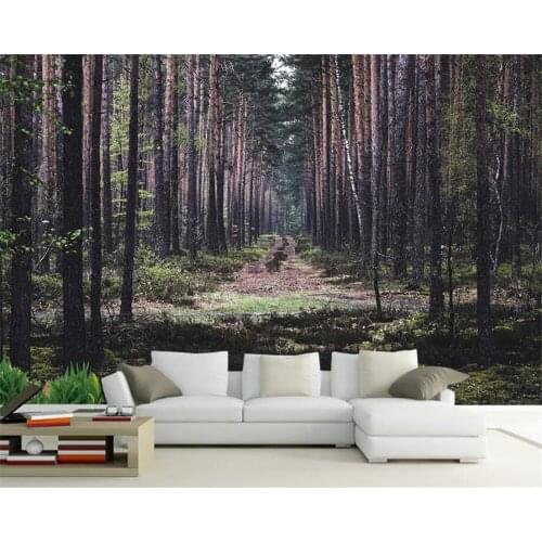 Beibehang Custom wallpaper Nordic vintage mood forest Fog Alpine living room Bedroom sofa TV background wall mural 3d wallpaper