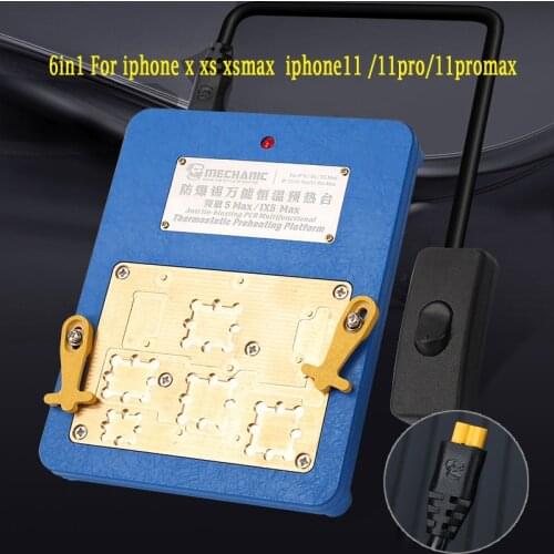 6in1 MECHANIC IX5 MAX For iPhone X XS MAX 11 11PRO MAX Motherboard Rework Layering Upper And Lower Split Preheater Platform