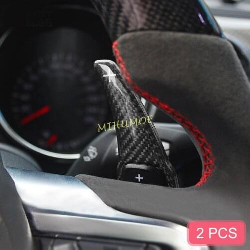 Carbon Fiber Steering Wheel Shift Paddle Shifter For 2015 2016 2017 2018 2019 2020 Ford Mustang Black