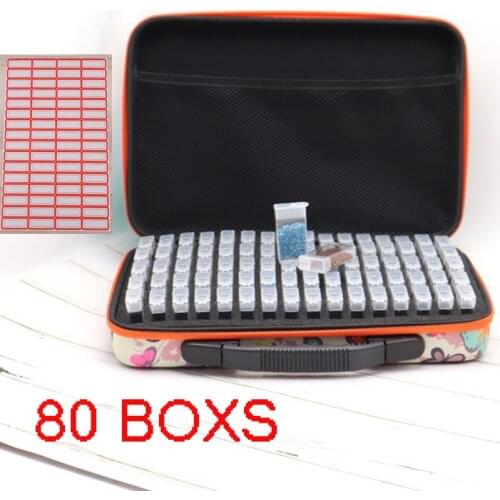 Hot 80 boxs diamond painting box Butterfly Diamond Embroidery Accessories Carry Case Storage Box diamond mosaic Hand Bag Tools