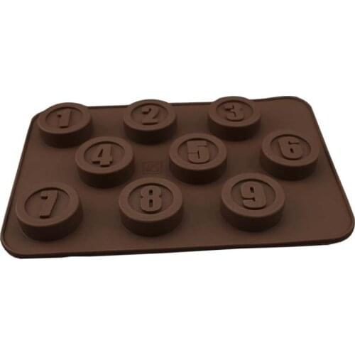 DIY Numbers Silicone Chocolate Mold Candy Bar Fondant Molds for Cake Decorating Tools Easy to Release Baking Accessories