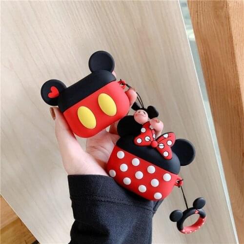 Cartoon Cute Mickey Minnie Wireless Bluetooth Silicone Case For Apple Airpods Pro 3 Protective Cover Air Pods Earphone Cases
