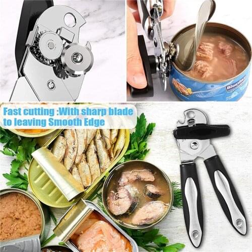 High Quality Stainless Steel Cans Opener Professional Ergonomic Manual Can Opener Side Cut Manual Can Opener
