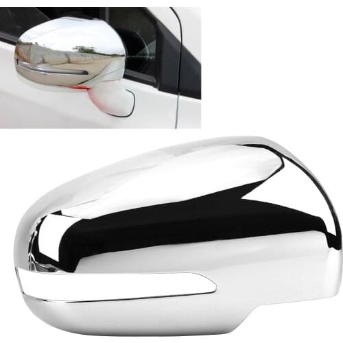 2pcs Side Rearview Mirror Cap Cover Trim Universal for Suzuki Vitara 2016 2017 2018 Silver Chrome ABS Mirror Protector