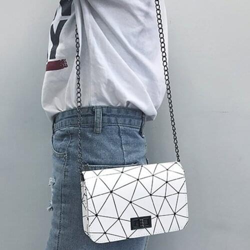 Women Fashionable Shoulder Bags New Female Messenger Bag Handbag Chain Wild Crack Printing All-match Crossbody Bags