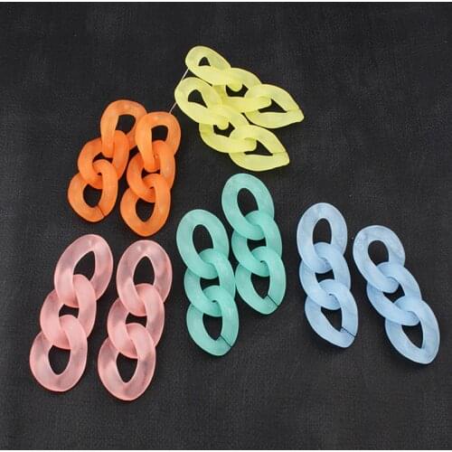 Korea Acrylic Earrings Women Long Personality Chain Candy Color Earring Lady Geometric Party Jewelry Gift