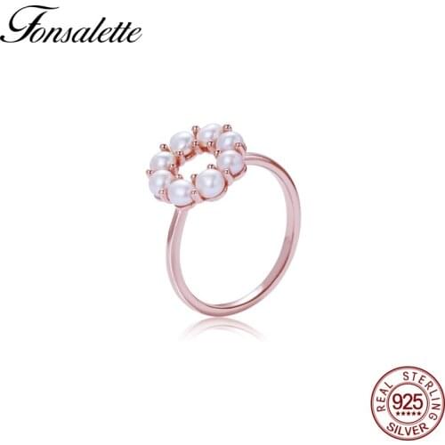 2018 Hot Fashion Real Pearl Jewelry Natural Freshwater Pearl SunFlower Wedding pearl Ring For Women Gift zk40