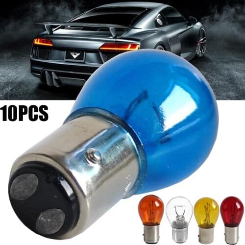10pcs/Set DC12V 1157 1016 5W BAY15D LED Turn Singal Light Car Boat Reverse Brake Backup Lamp Tail Light Transparent Light Bulb