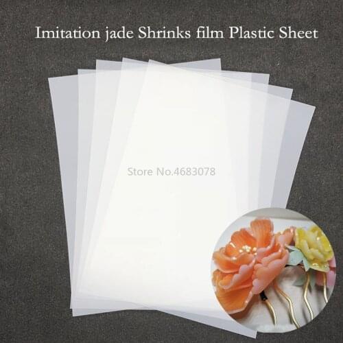 10Pcs Imitation Jade Shrinks Film Plastic Sheet 0.3mm Thickness DIY Handicraft Decorating Unprintable Films 27.8 x 20.3cm