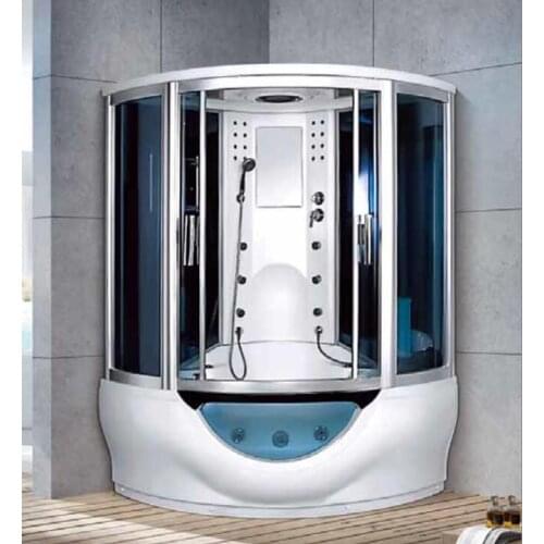 1500X1500X2250mm Double Person Bathroom Steam Shower Enclosure Mult-Functional Computer Control Wet Sauna Room 7036