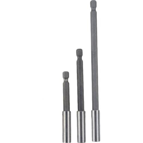 3PCS 60mm-150mm 1/4" Hex Rod Shank Long Handle Screwdriver Bit Holder Quick Change Extension Hand Tools 75mm Socket