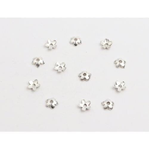 50pcs Antique Silver Bronze Copper Petal-shaped Metal Spacer Alloy Bead caps to make Supplies Chains Crystal wholesal Jewelry