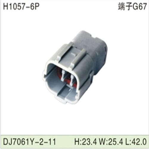 Free shipping 500pcsDJ7061Y-2-11 6Pin 2mm AMP Car Electrical Wire Connectors for VW,BMW,Audi,Toyota,NISSAN AND other