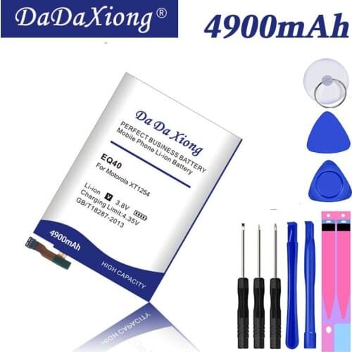 Da Da Xiong Original 4900mAh EQ40 Battery for Motorola Moto Droid Turbo XT1225 XT1254 phone Battery