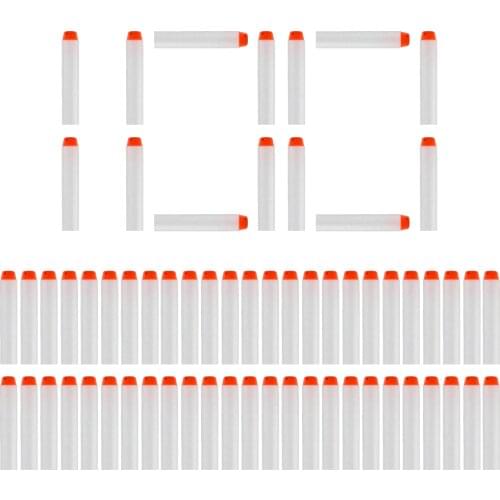 100PCS Darts For Nerf white Luminous Soft Hollow Hole Head 7.2cm Refill Darts Toy Gun Bullets for Nerf Series Blasters Xmas