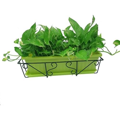 Balcony Planting Basin Rectangular Hanging Railing Flower Pot Flower Rack Planting Box