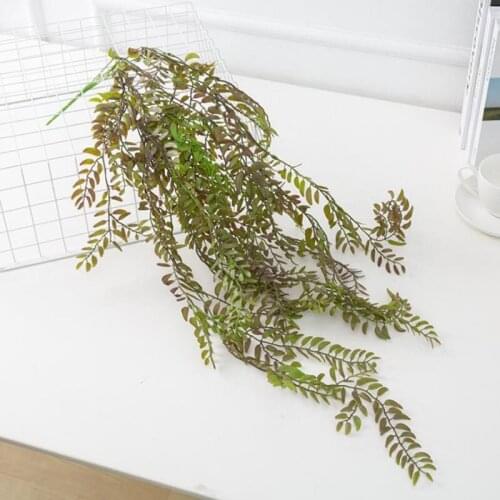 Artificial grass Fake vine Plastic Grass Artificial Plants decorative flowers Garden Home Decoration Green vine Plastic plant