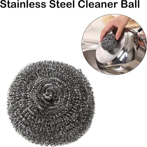 4pcs/6pcs Stainless Steel Wire Balls Household Cleaning Products Dishwashing Sponges With Wire Kitchen Tools