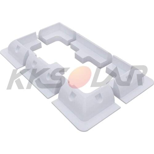 6pc ABS Solar Panel Mounting Bracket White Rectangle Set-Free Corner Bracket Mount for RV, Boats, Caravans, Marine, Motorhomes