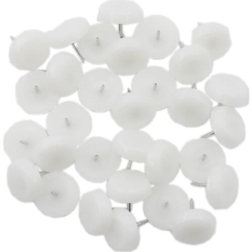 50PCS Round Nylon Furniture Pad,Heavy Duty Nail On Furniture Slider Hardwood Floor Protectors for Furniture Legs Non Slip Glides