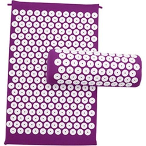 Acupressure Massager Cushion Massage Yoga Mat Relieve Stress Back Body Pain Spike Mat Fitness Pillow Mat Lotus Neck Foot Sets