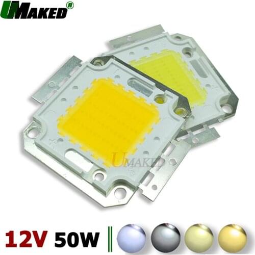 1/5/10pc High Power LED Chips 50W DC12V LED Light SMD COB Diode No need Driver Warm/Natural/White/Cool led Bulb Spotlight Lamp
