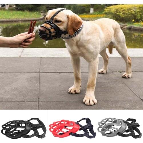 Dog Muzzle Adjustable Anti Bite Silicone Soft Pet Mouth Cover For Small Large Dogs Stop Biting Barking Chewing Dog Accessories