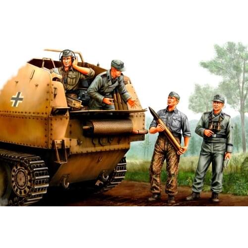 HobbyBoss 84402 1/35 German SPG Crew Soldier Figures Plastic Assembly Model Kit