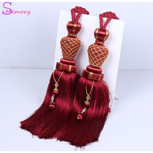 NEW Crystal Lotus Europe Curtain Tassel Tieback Clips Buckle Hanging Ball Tie Back Straps Holders Accessories Home Decoration