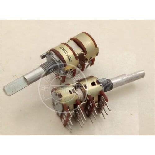 Original new 100% import 16 type quadruple potentiometer 20KAx4 A20K handle long 30MMF (SWITCH)